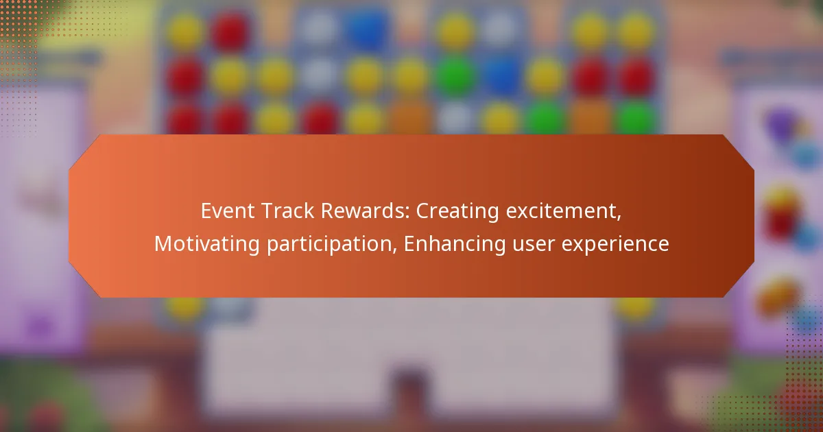Event Track Rewards: Creating excitement, Motivating participation, Enhancing user experience