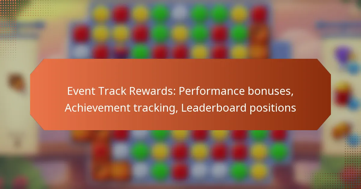 Event Track Rewards: Performance bonuses, Achievement tracking, Leaderboard positions