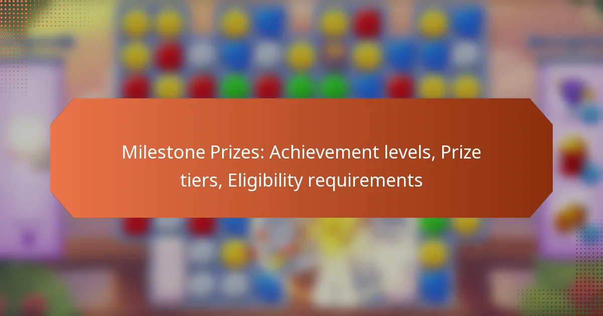 Milestone Prizes: Achievement levels, Prize tiers, Eligibility requirements