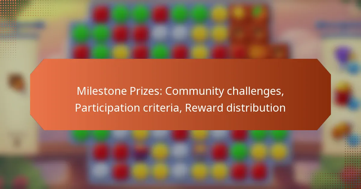 Milestone Prizes: Community challenges, Participation criteria, Reward distribution