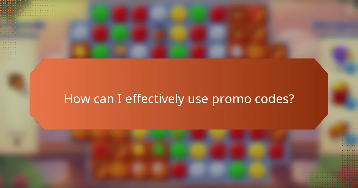 How can I effectively use promo codes?