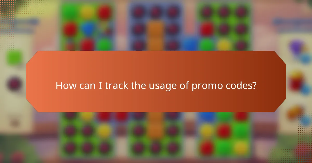 How can I track the usage of promo codes?