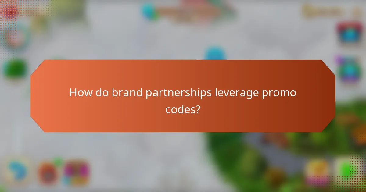 How do brand partnerships leverage promo codes?