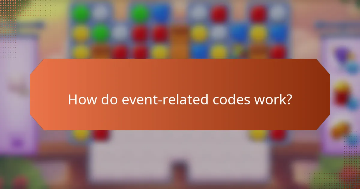 How do event-related codes work?