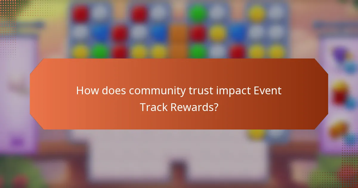 How does community trust impact Event Track Rewards?