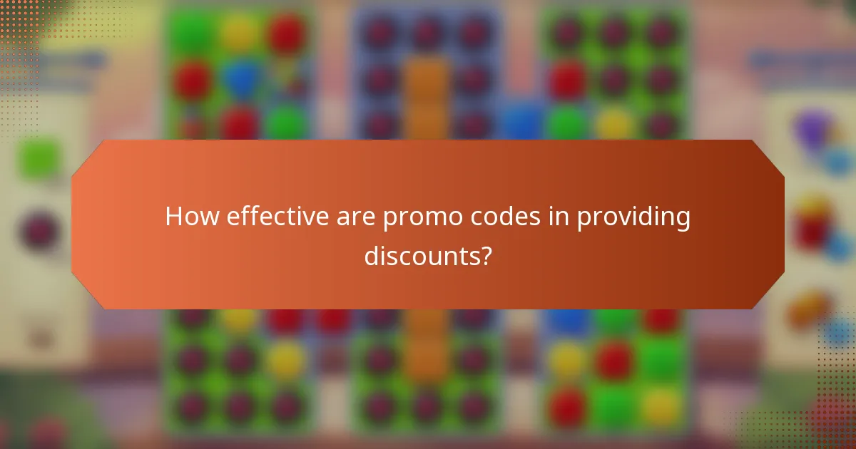 How effective are promo codes in providing discounts?