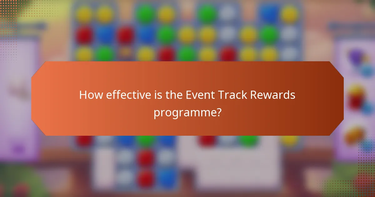 How effective is the Event Track Rewards programme?