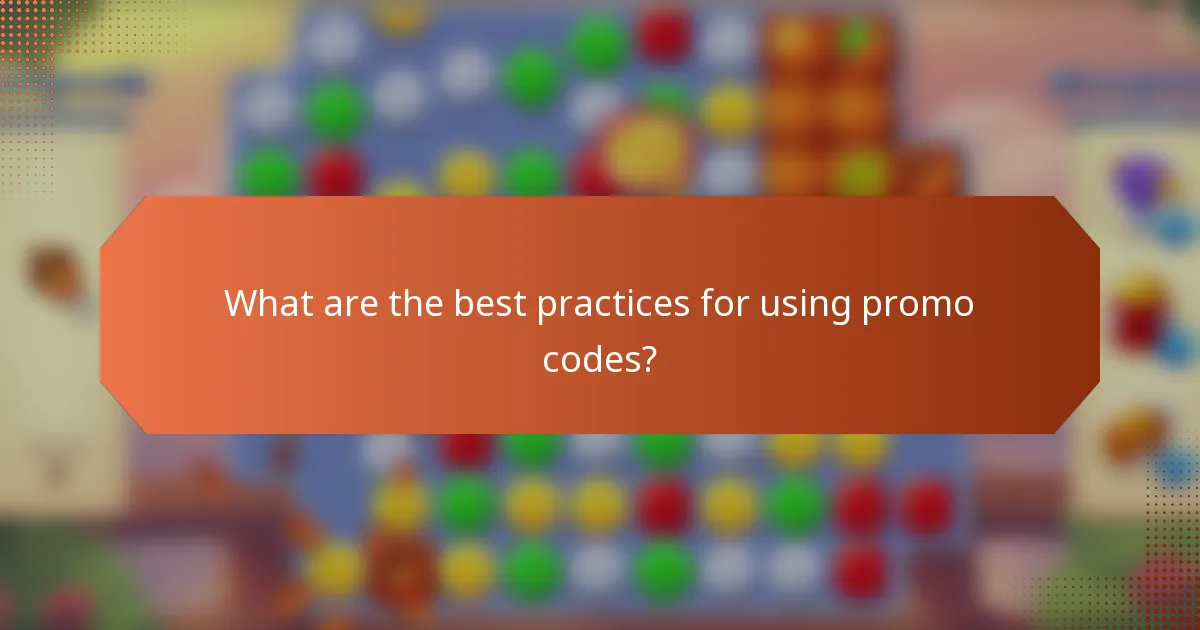What are the best practices for using promo codes?