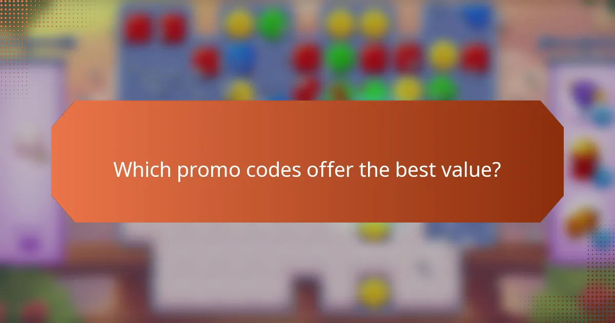 Which promo codes offer the best value?